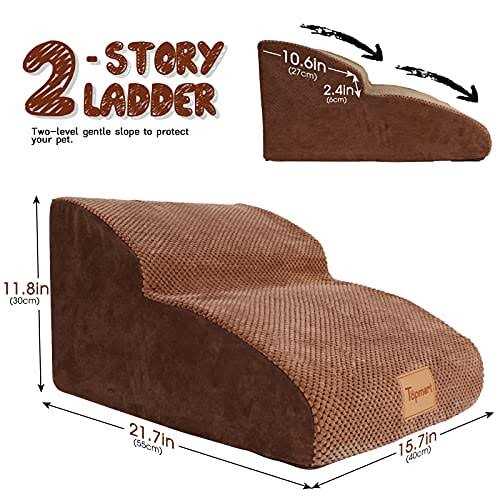 High Density Foam Dog Ramp & Steps 2 Tiers Non-Slip W384