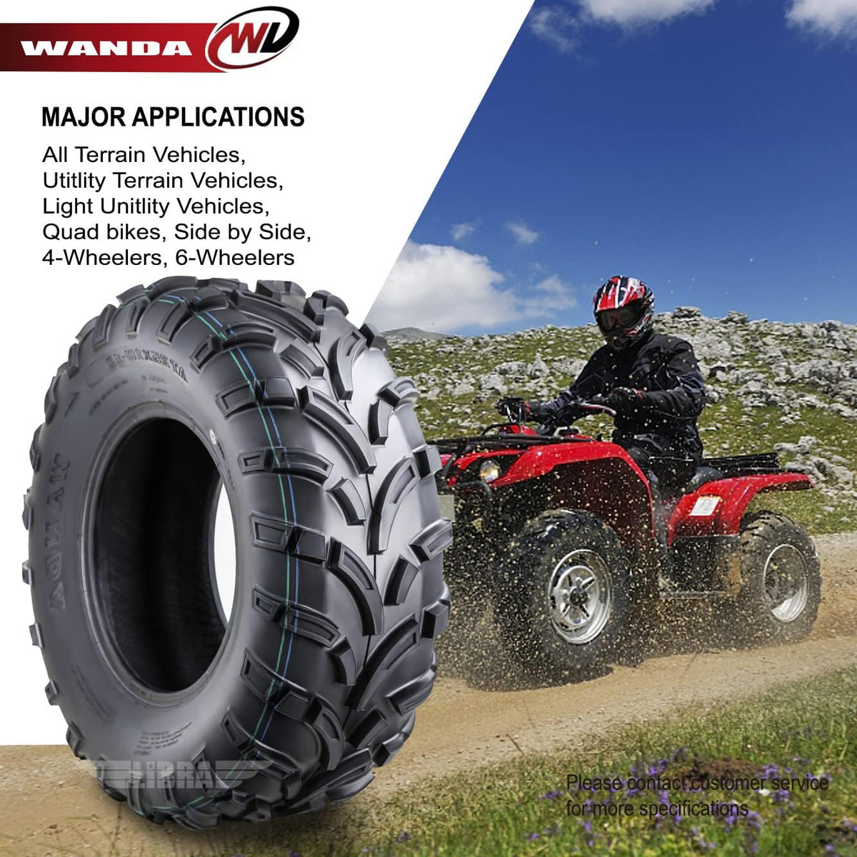 Set of 4 ATV UTV Tires 25x10-12 6PR Z519