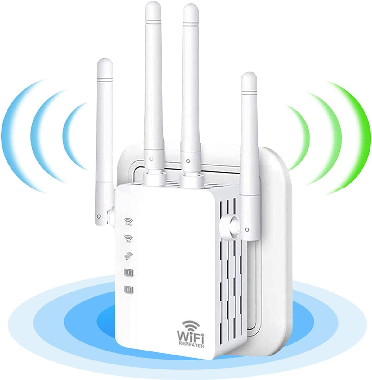 WiFi Extender Wireless Signal Repeater Booster 1200Mbps Dual Band 4 Antennas Pack of 2 W5482