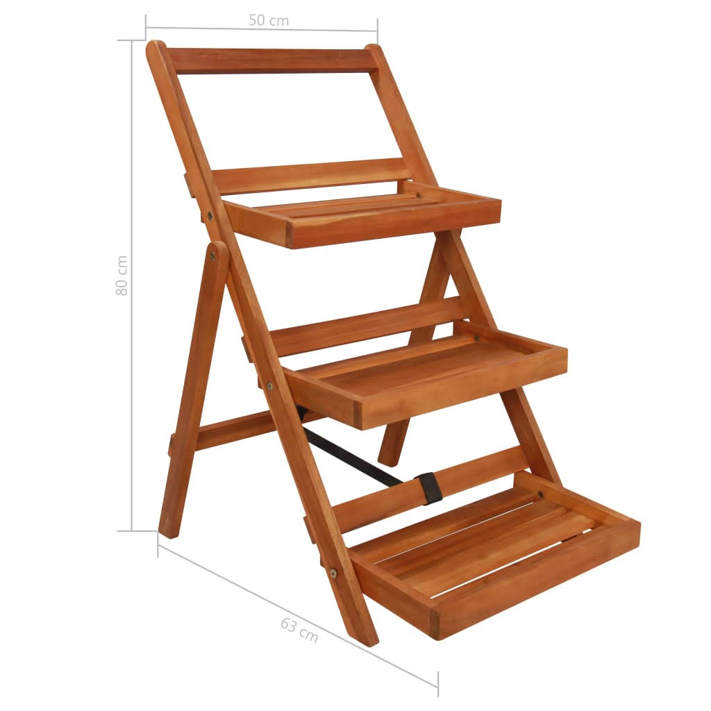 3-Tier Solid Acacia Wood Plant Stand S1479