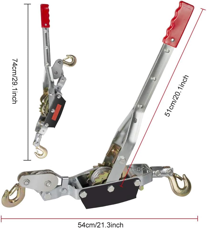 4 Ton Dual Gear Power Puller with Cable Rope T258766