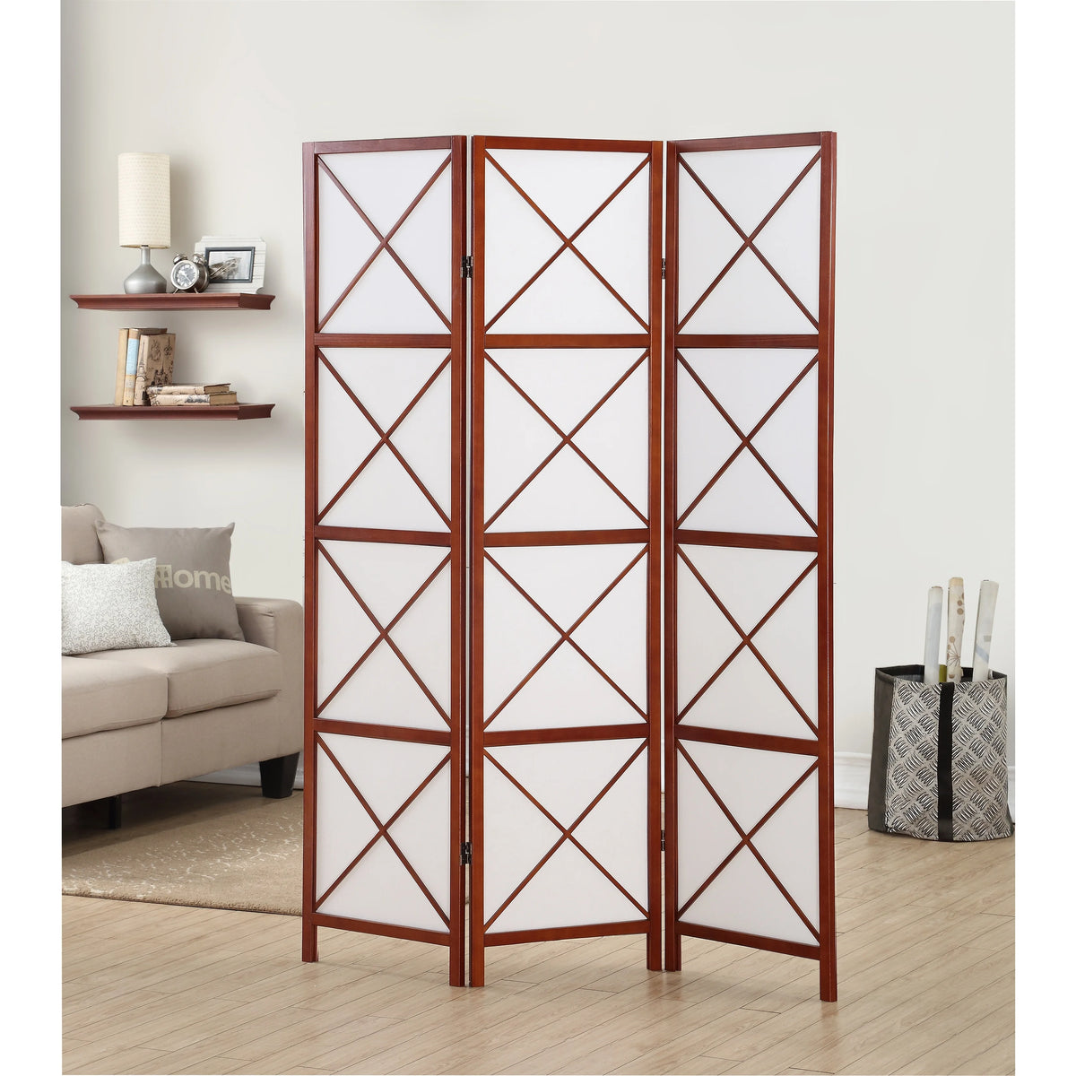 Wood 3-Panel Room Divider P21643