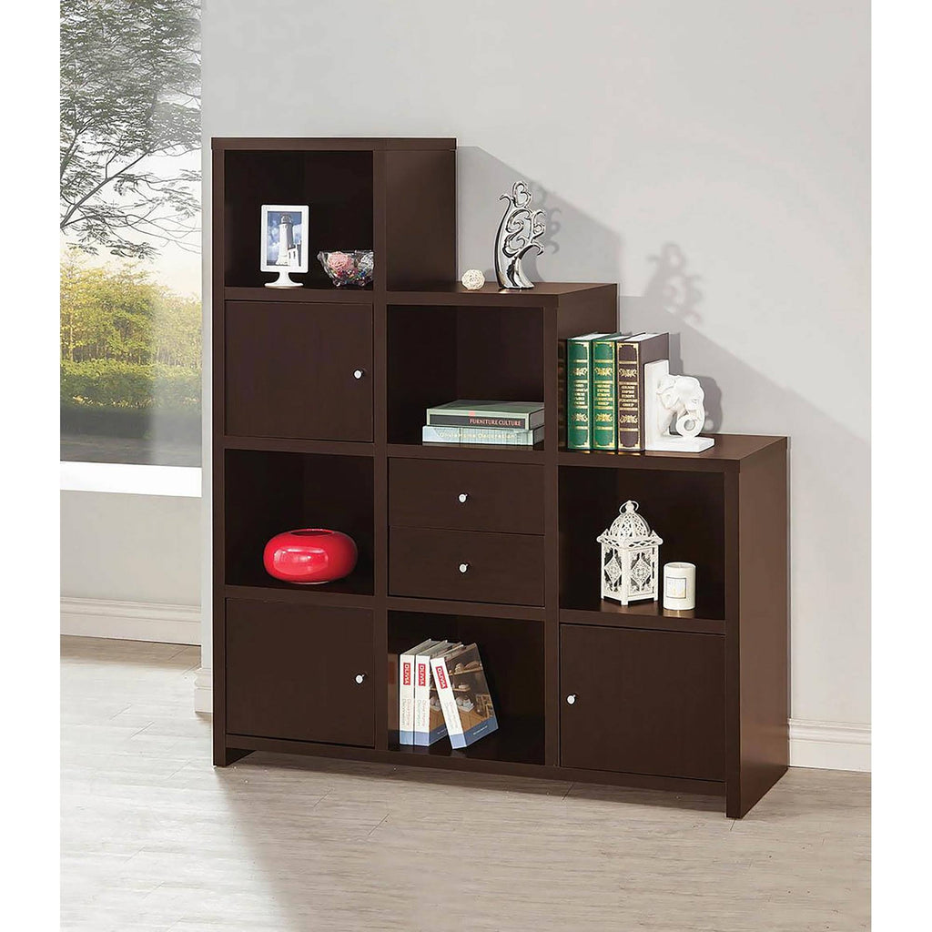 2-Drawer Bookcase Cappuccino X258236