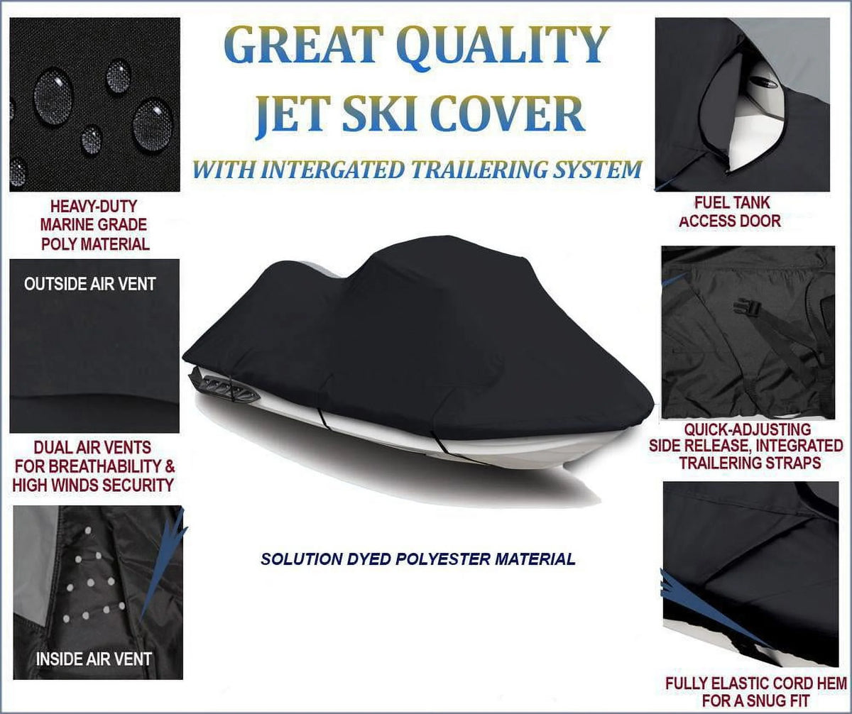 Black 600 Denier Jet Ski Cover N1640