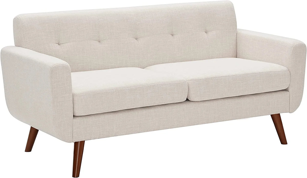 Beige Tufted Loveseat Sofa I72946