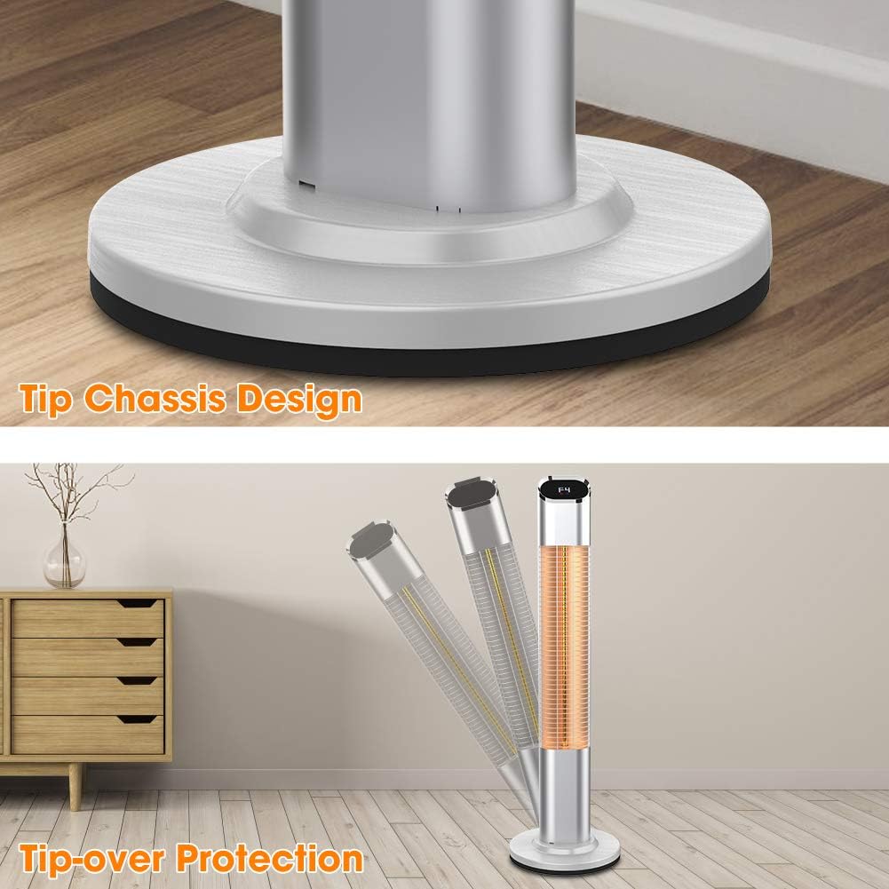 1500W Electric Infrared Standing Heater with Remote Control M6070