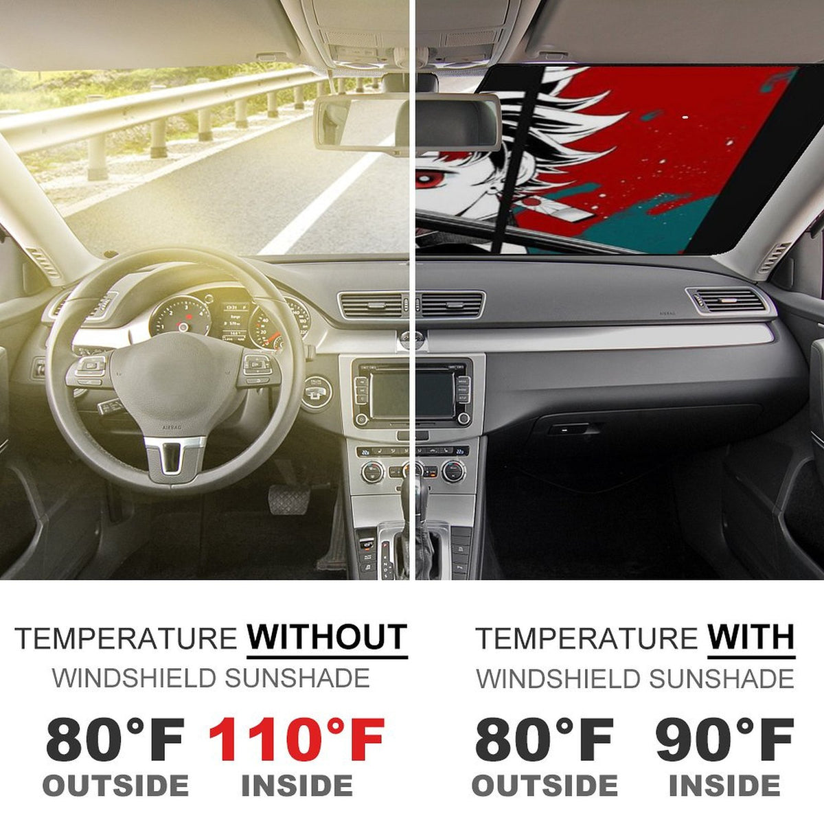Foldable Reflective Car Windshield Sun Shade Cover L18812