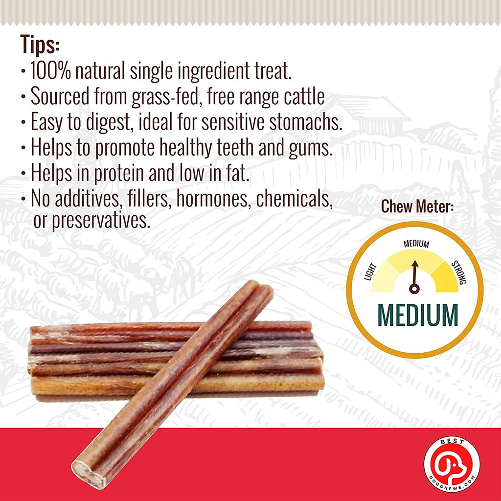 Beef Bladder Sticks Dog Chews 12 Count Y189