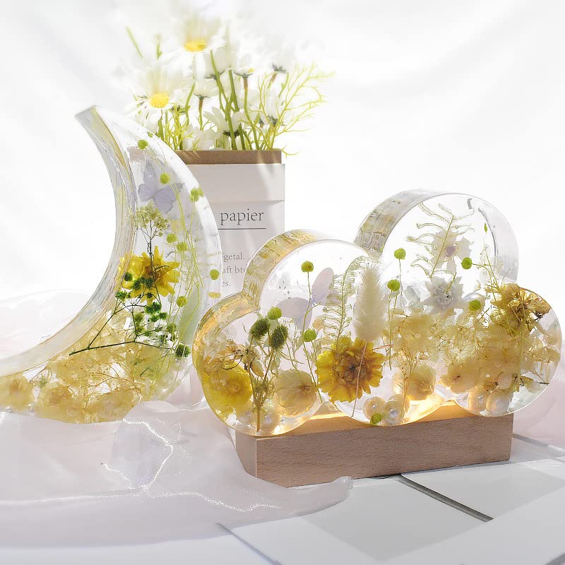 Silicone Molds for Epoxy Resin with Wooden Lighted Base Stand M66445