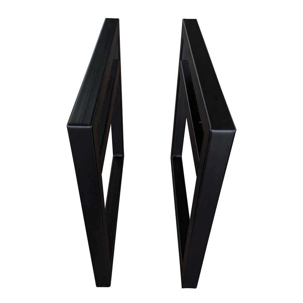 Black Cube Bench Legs Pair D3979