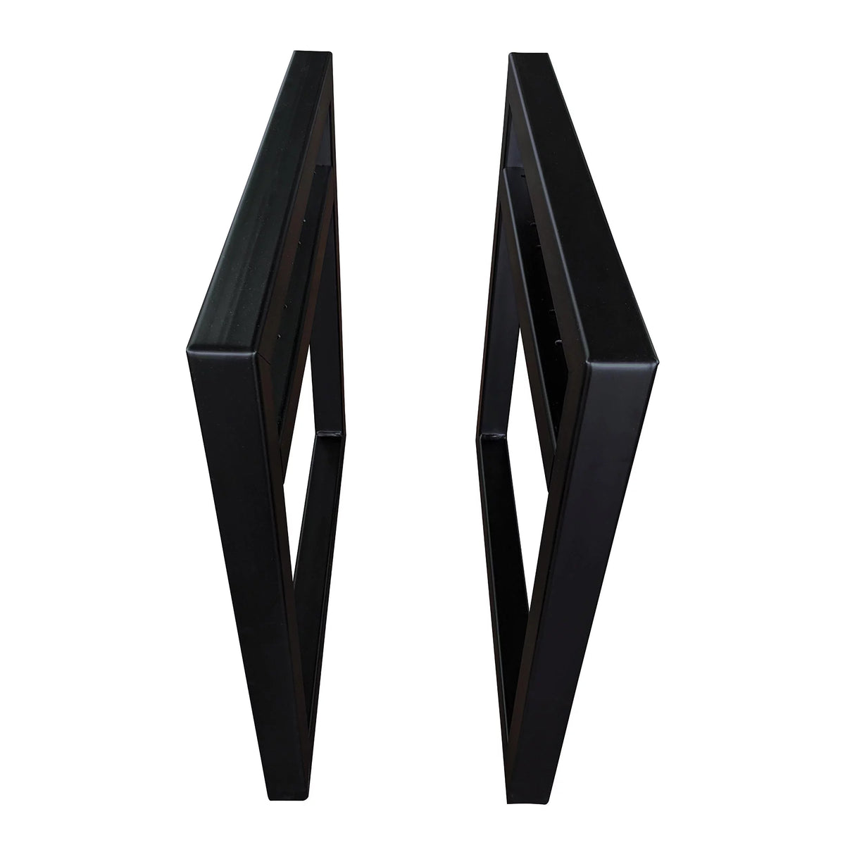 Black Cube Bench Legs Pair D3979