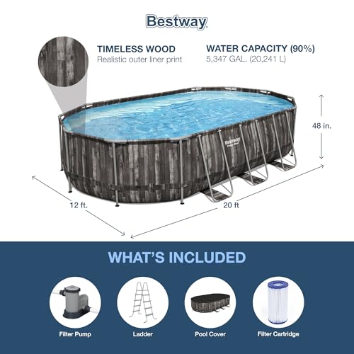 16' x 10' x 42" Rectangular Metal Frame Above Ground Swimming Pool Set with Filter Pump C1850