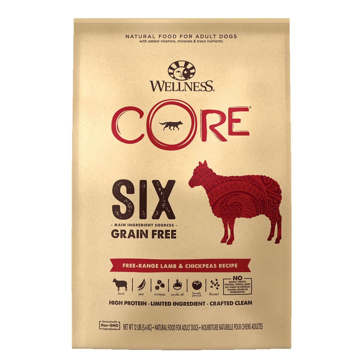 Grain Free Lamb & Chickpeas Dog Food 12 lbs X727360