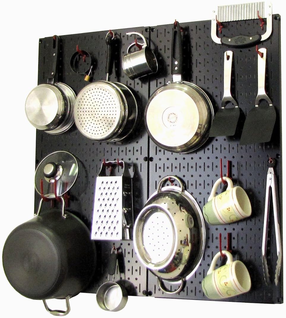 White Pegboard Storage and Organization Kit with Accessories Pack of 2 D43461