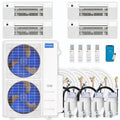 54,000 BTU 4 Zone Ceiling Cassette Ductless Air Conditioner and Heat Pump K591370