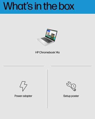 Mineral Silver 14" HD Display Chromebook Laptop F800