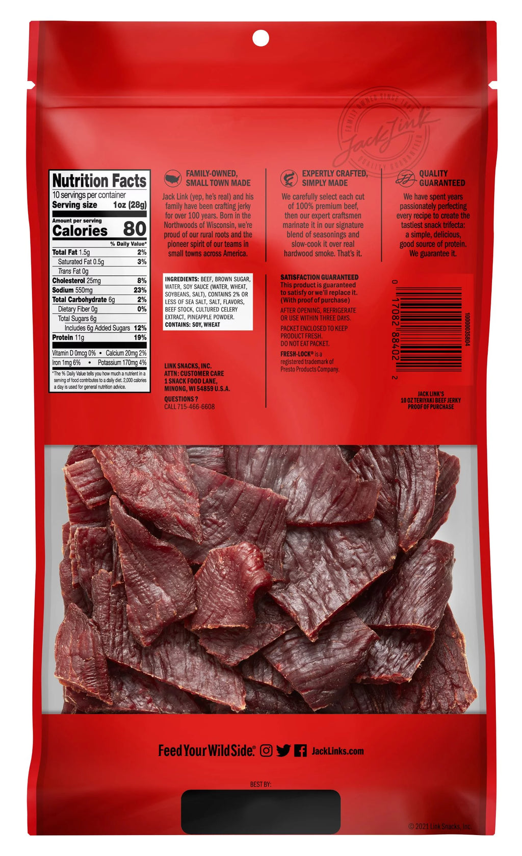 10oz Beef Teriyaki Jerky C2017