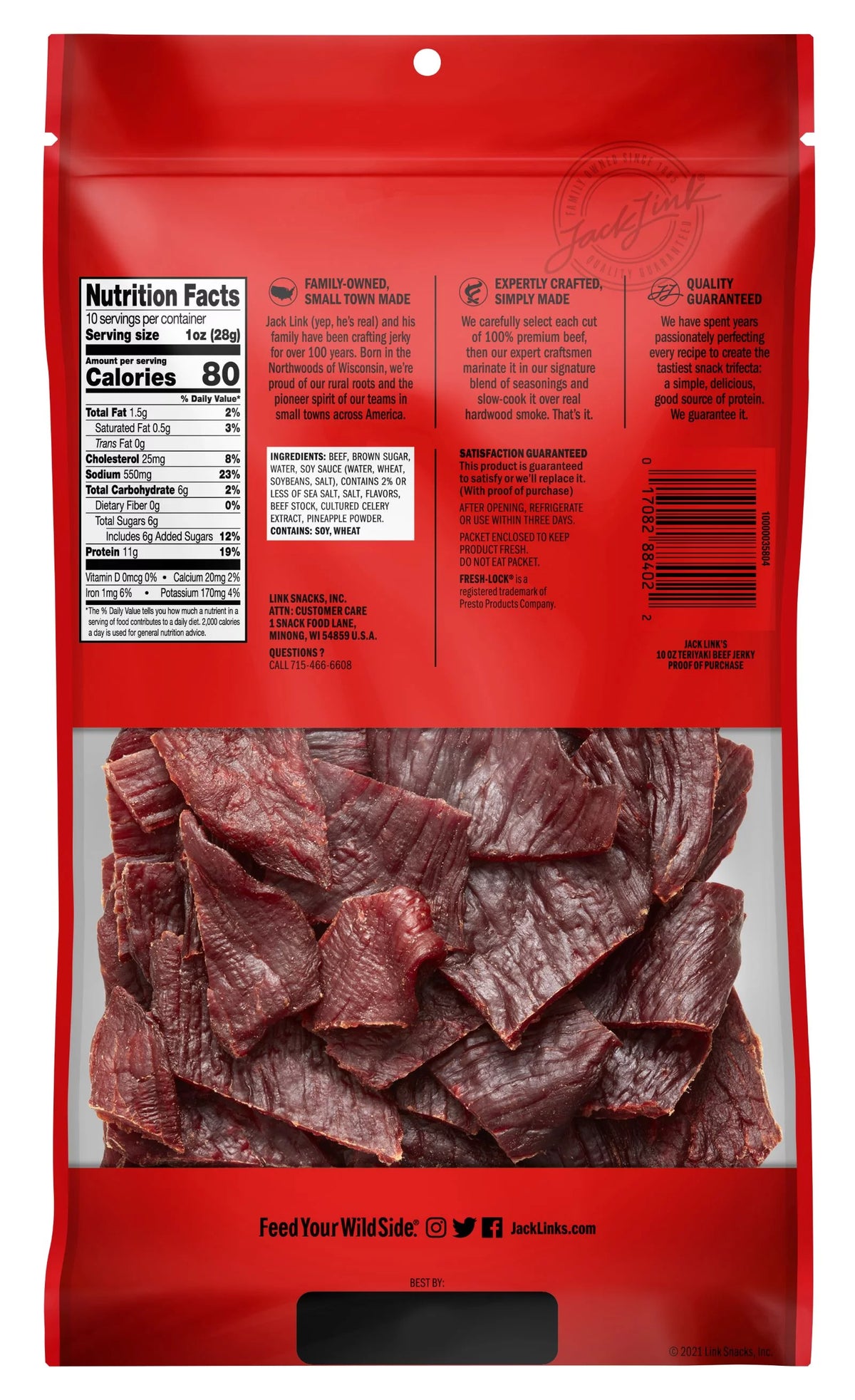 10oz Beef Teriyaki Jerky C2017