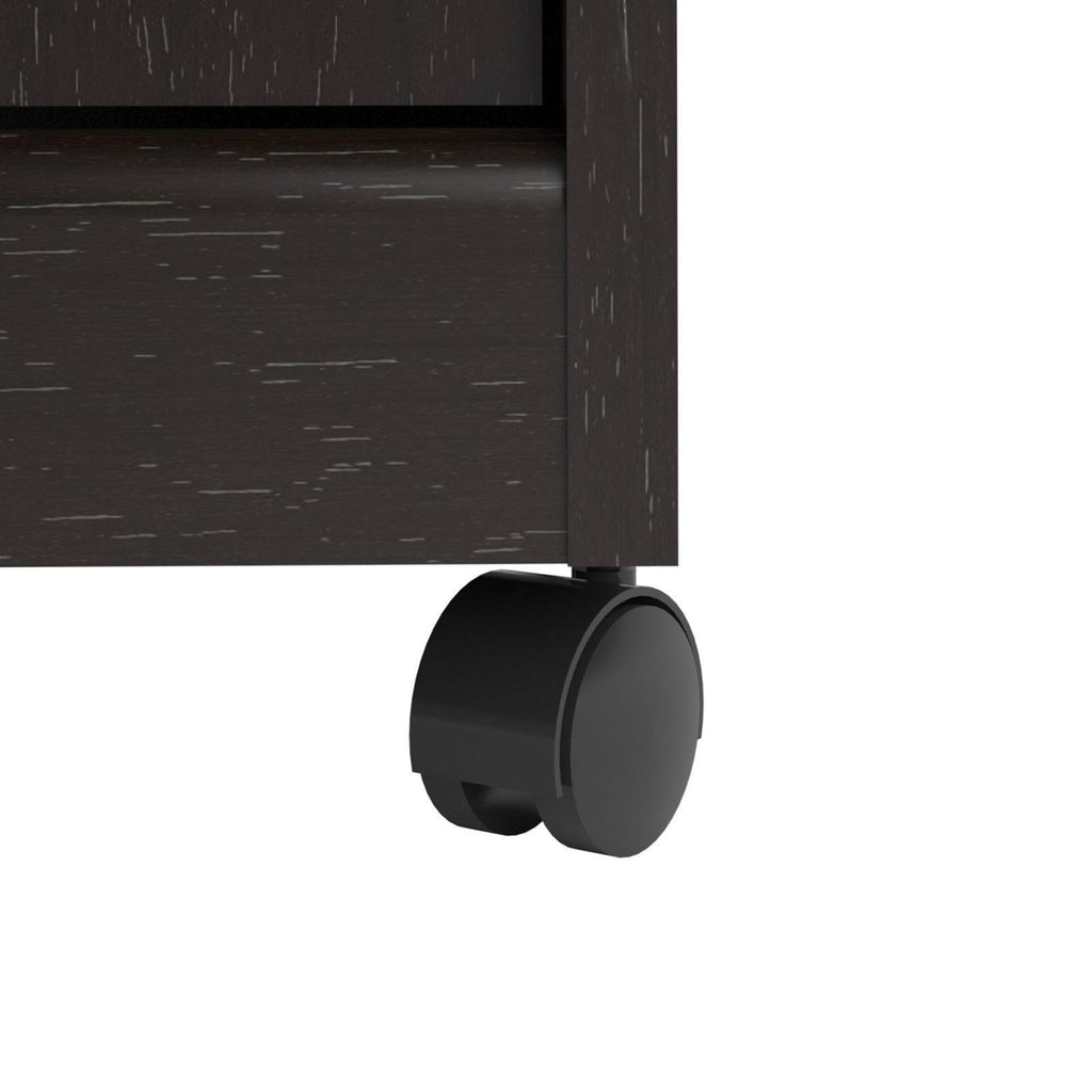 Microwave Cart with Shelf Espresso O73910