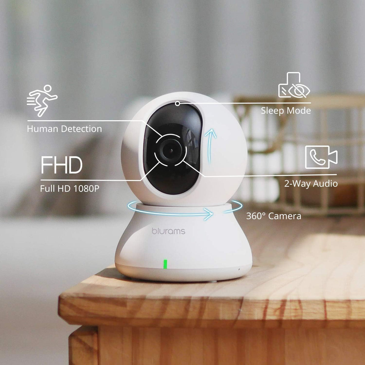 Indoor Security Camera Bundle Set 1080p Two-Way Audio Night Vision E8122