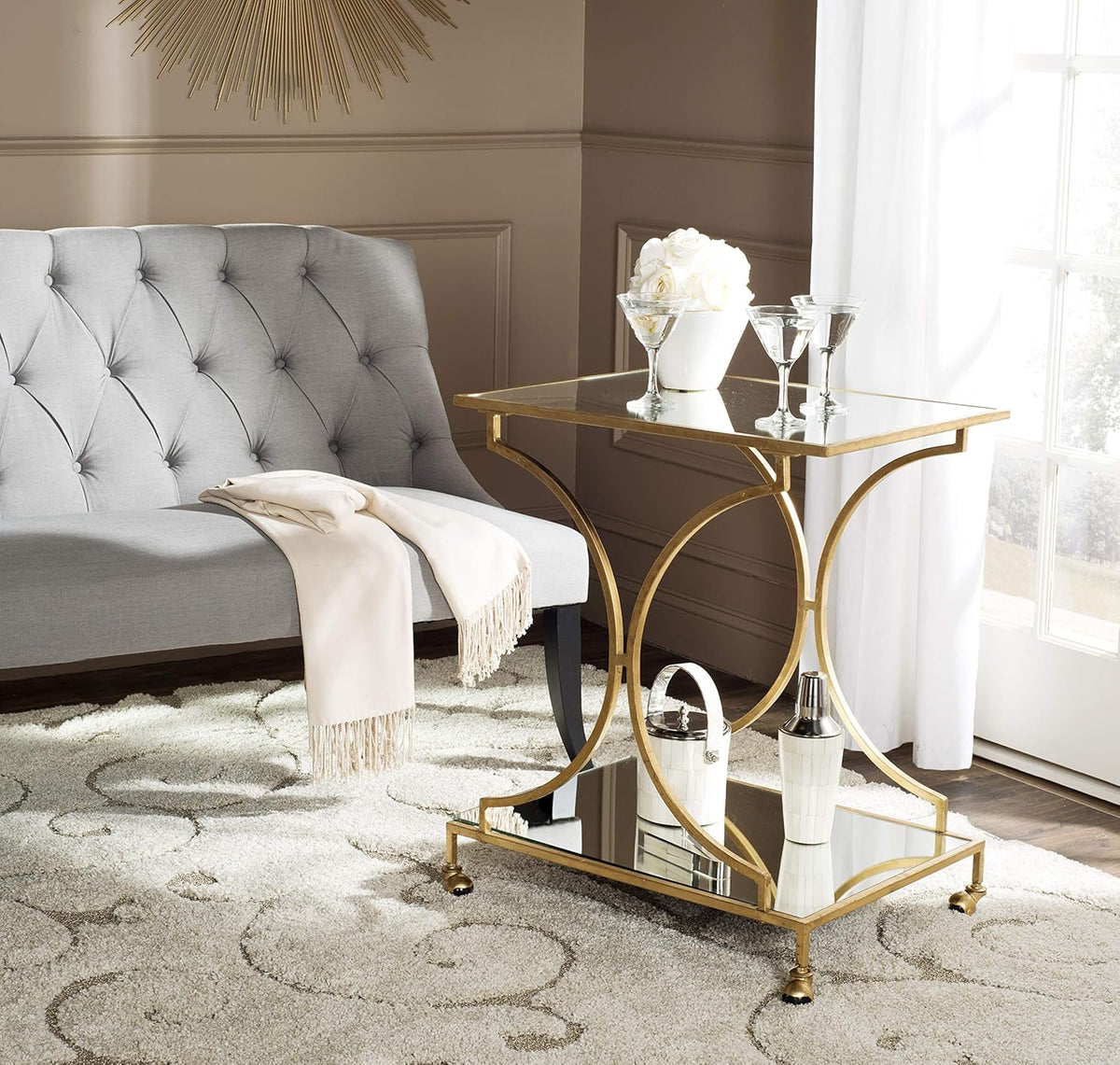 Silver Bar Cart P81089