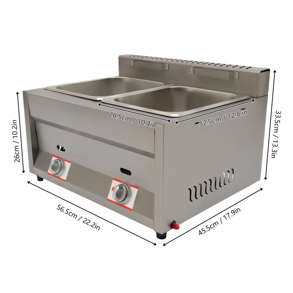 12L Propane Gas Food Warmer Deep Steam Table Y47984