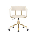 Velvet Office Chair with Gold Chrome Frame and Legs N904151