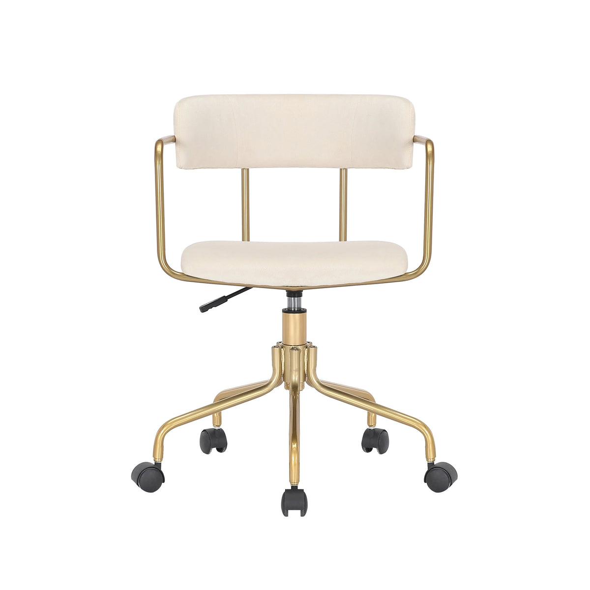 Velvet Office Chair with Gold Chrome Frame and Legs N904151