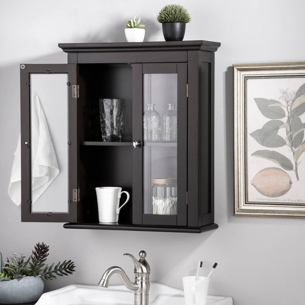 Wooden Wall Storage Cabinet with Double Doors N578