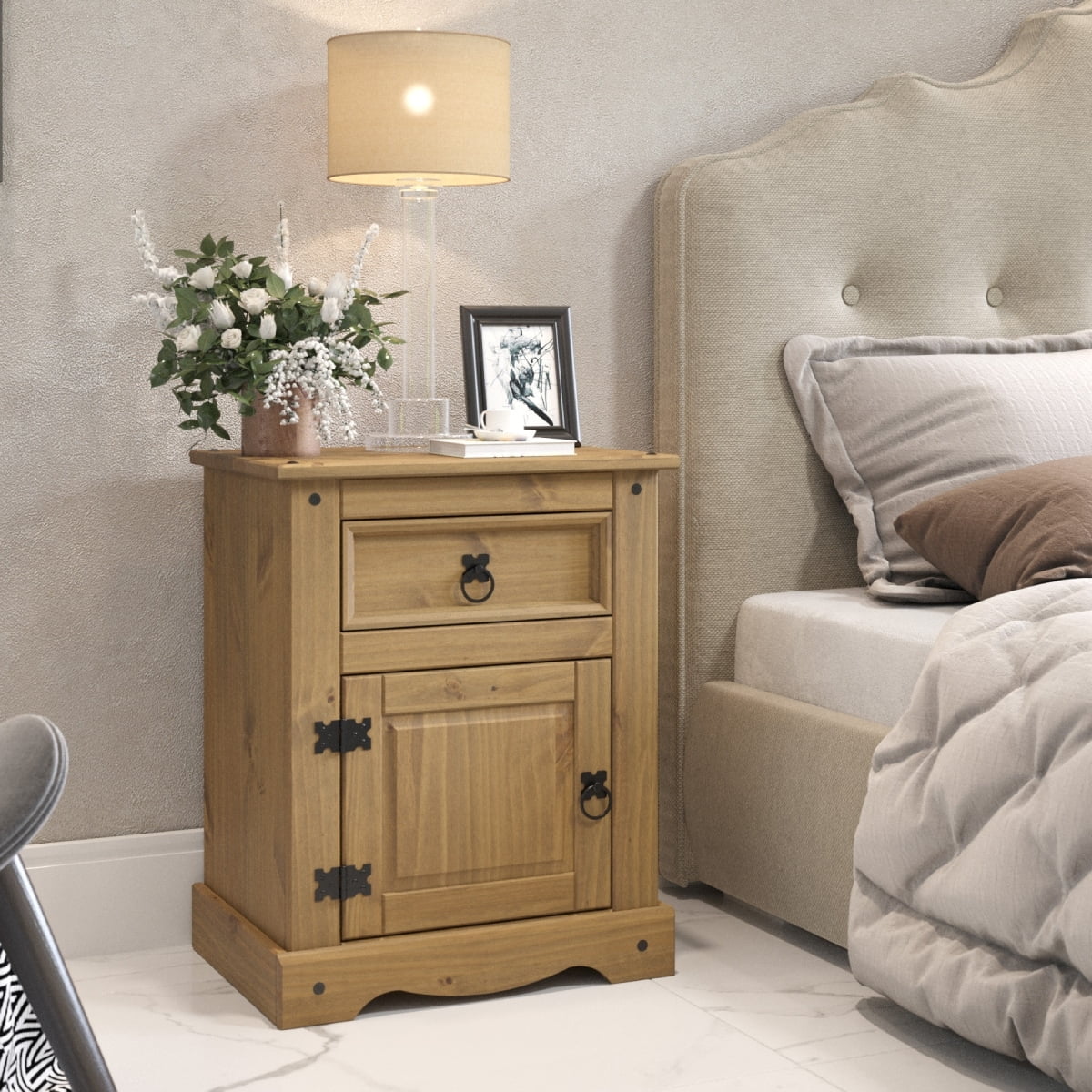 Wood Night Stand in Corona Brown C22514