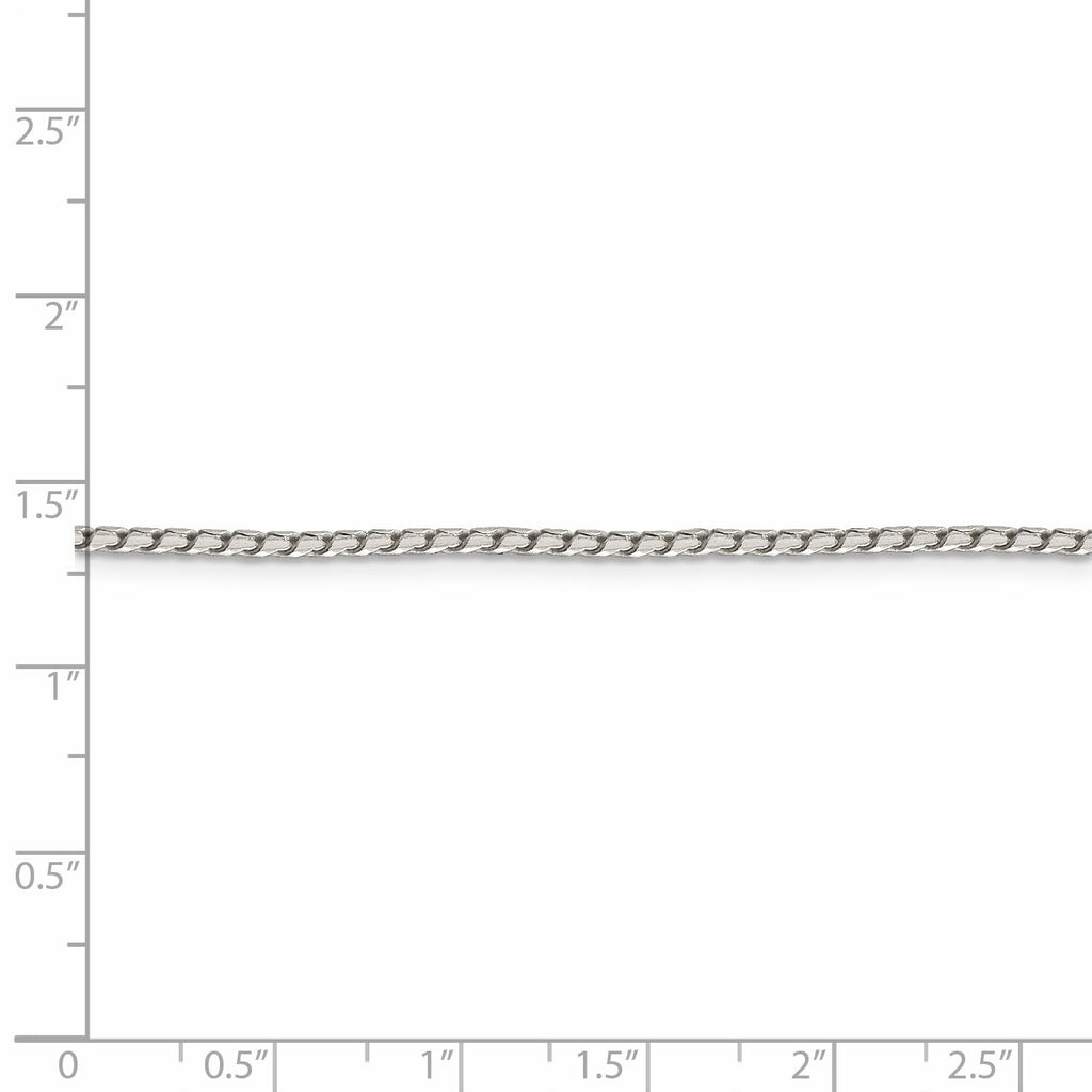 Sterling Silver 1.75mm Round Franco Chain Necklace 22 Inch Length B40395
