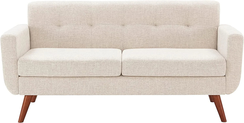 Beige Tufted Loveseat Sofa I72946