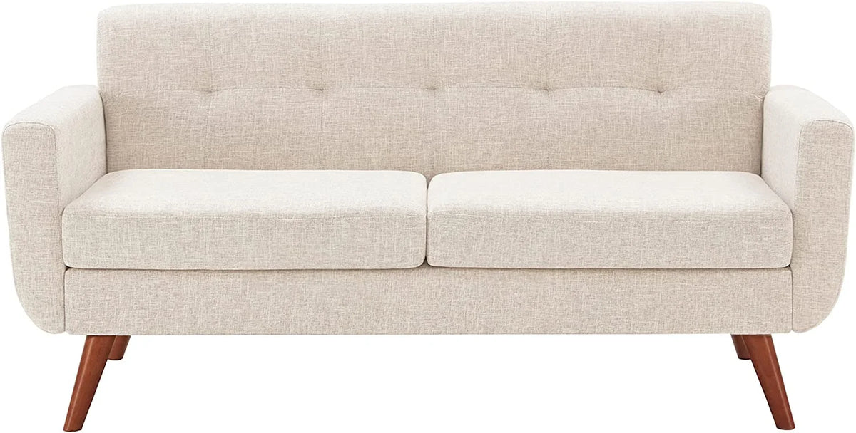 Beige Tufted Loveseat Sofa I72946