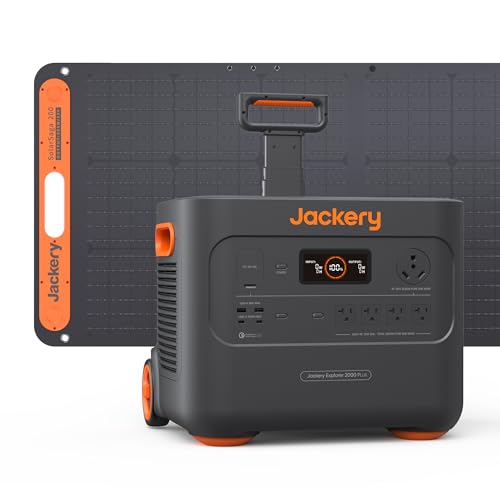2042Wh 3000W Portable Power Station with 200W Solar Panel U17122