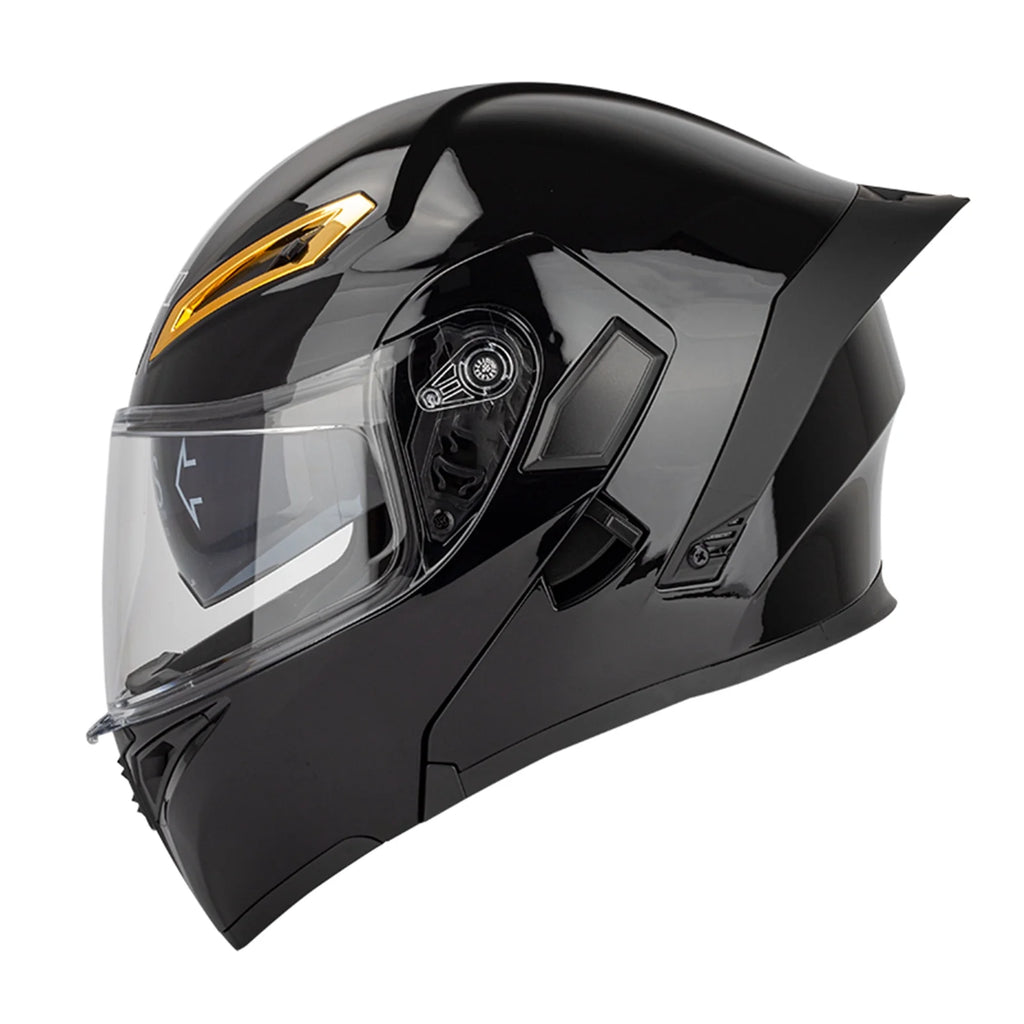 Dual Visor Flip Full Face Motorcycle Helmet with Built-in Sunglasses X5236