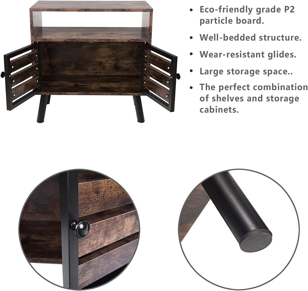Rustic Brown Storage Sideboard Buffet Table A6531