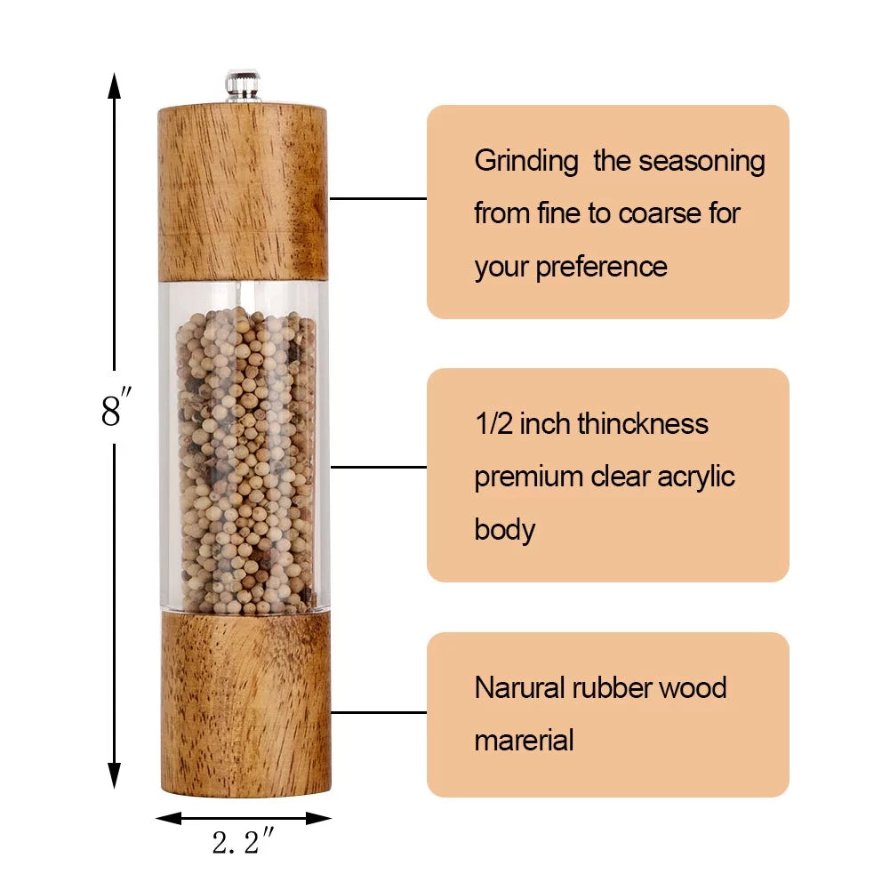 Acrylic Salt and Pepper Grinder Set 2 Pack V227575