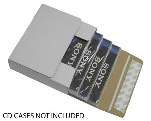 100 CD Cardboard Box Self Seal Mailers V7071