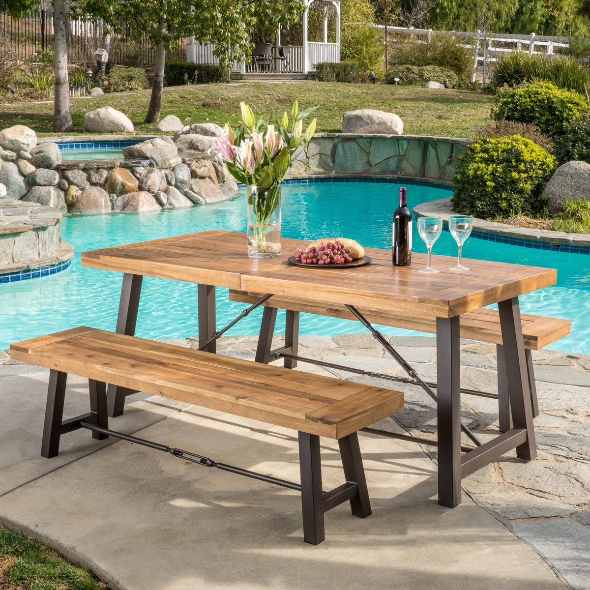 Acacia Wood Picnic Table G44459