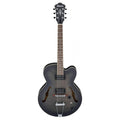 Transparent Black Flat Hollowbody Electric Guitar O642833
