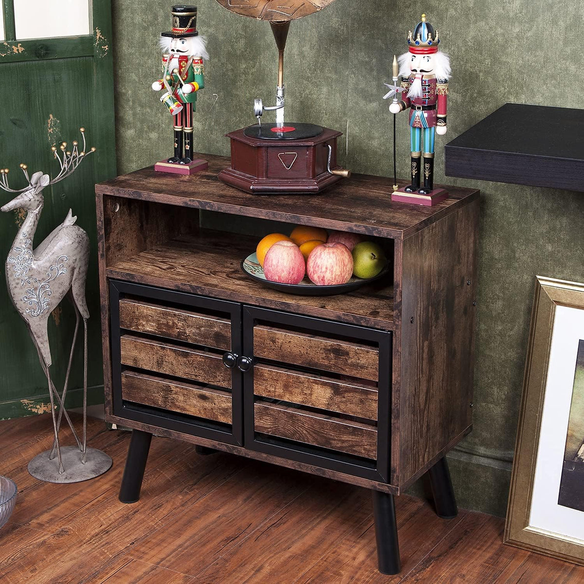 Rustic Brown Storage Sideboard Buffet Table A6531