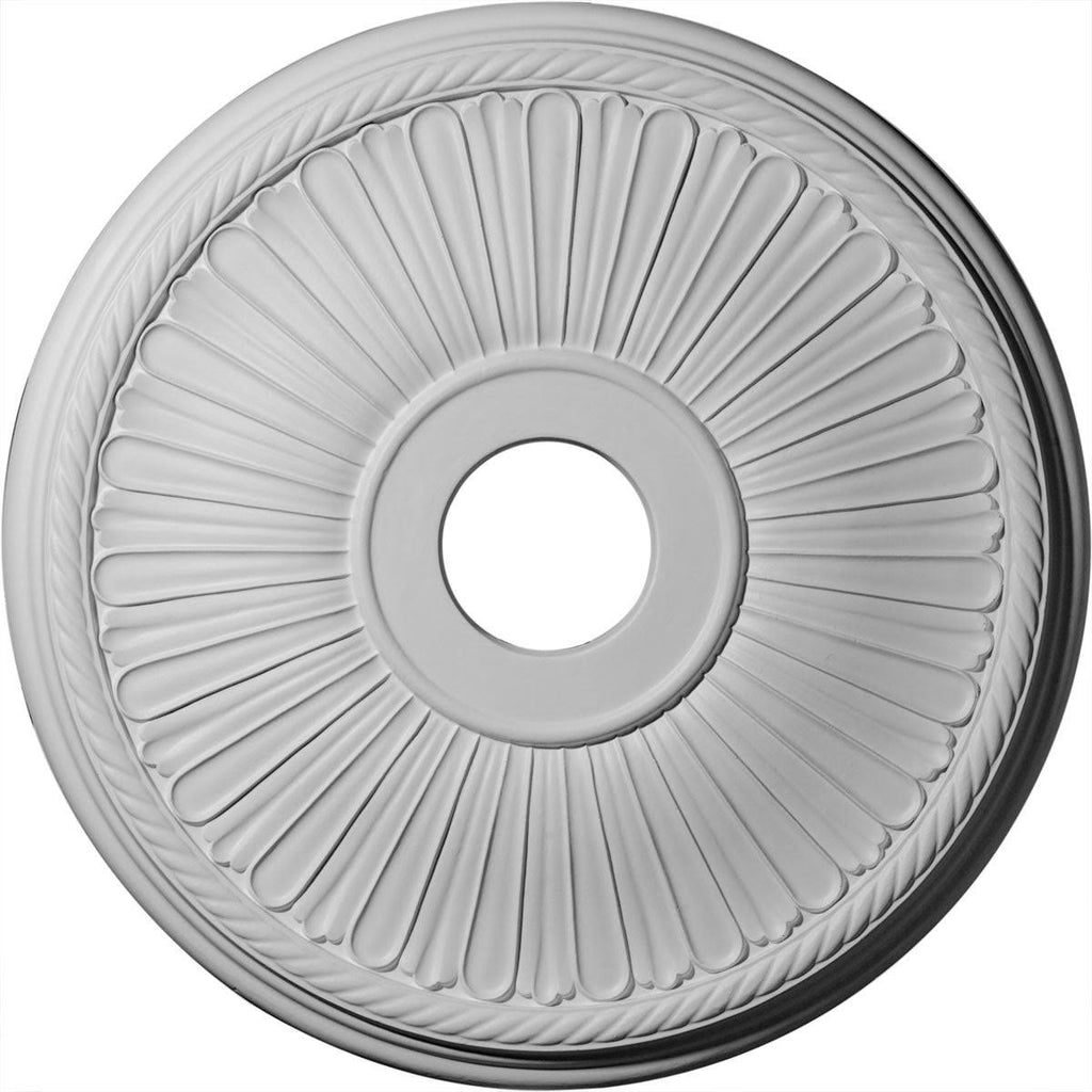 20 1/8 inchod x 3 7/8 inchid x 1 7/8 inchp Hand-Painted Ceiling Medallion Z57429