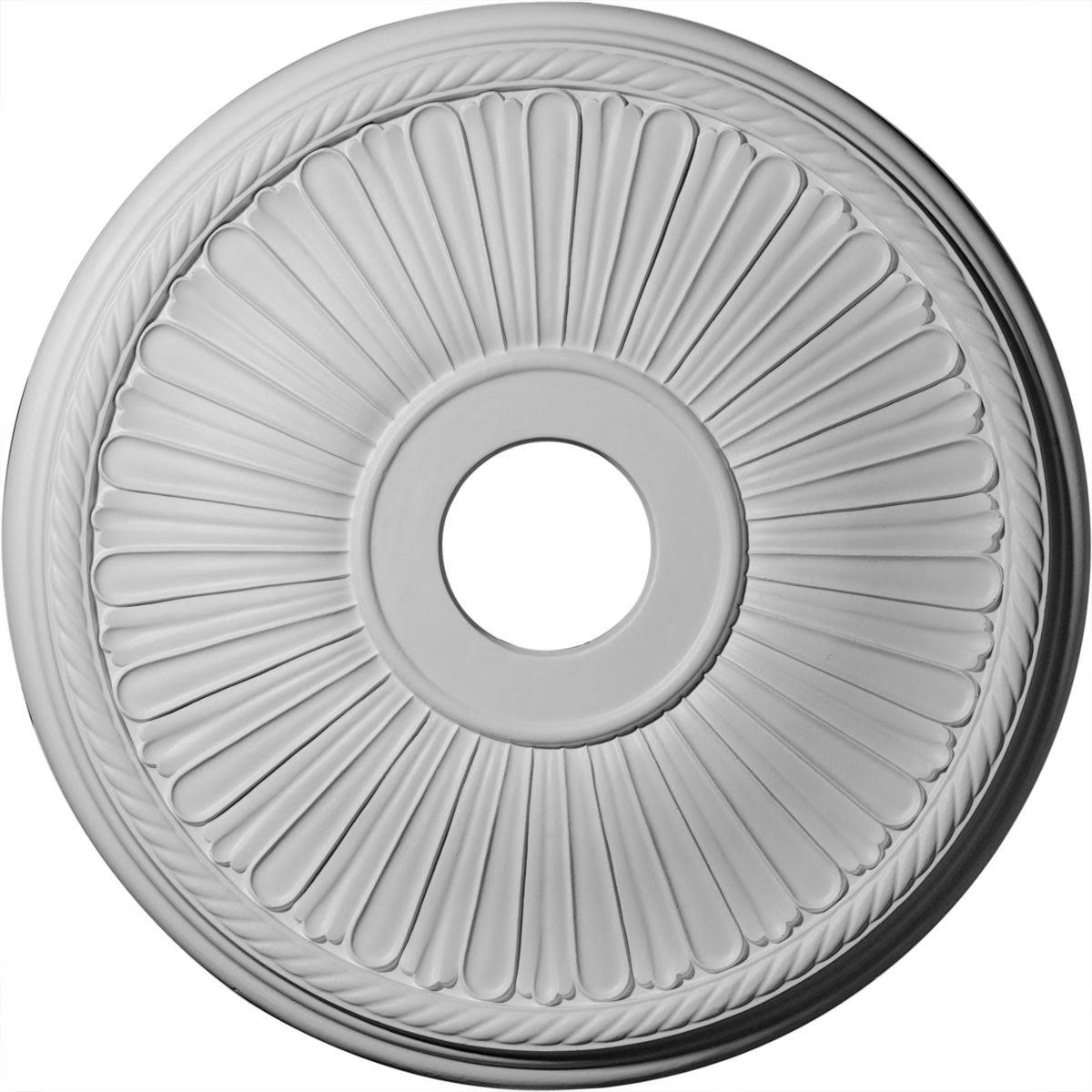 20 1/8 inchod x 3 7/8 inchid x 1 7/8 inchp Hand-Painted Ceiling Medallion Z57429