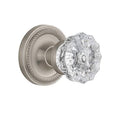 Clear Crystal Double Dummy Door Knob with Rope Rosette N63193