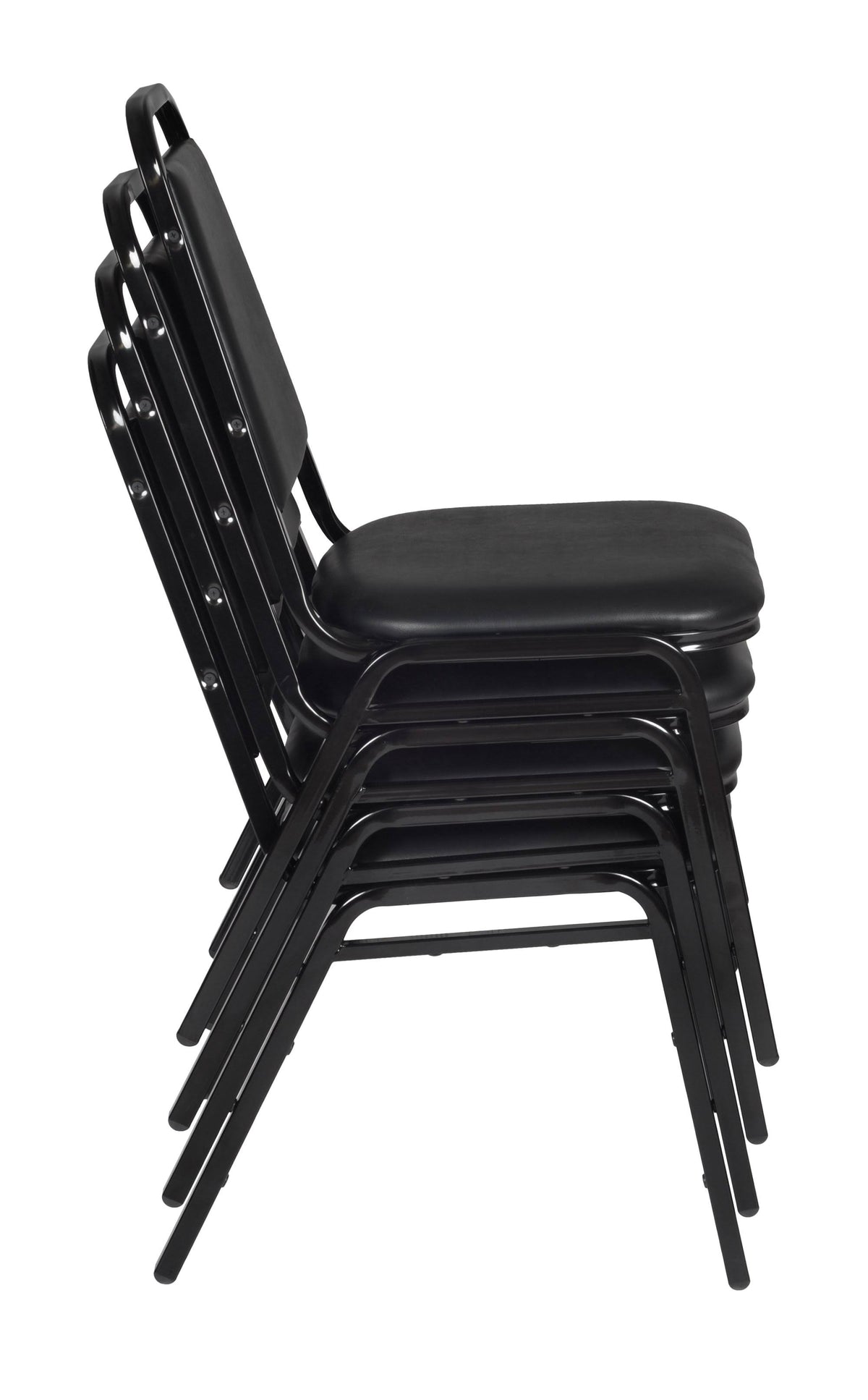 Round Breakroom Table with 4 Stack Chairs B986