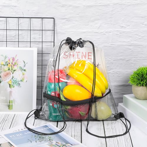 20 Pack Clear Drawstring Bags O576