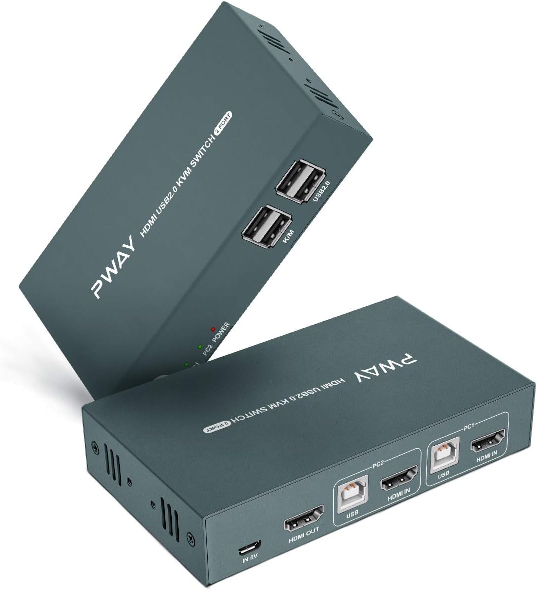 KVM Switch HDMI 2 Port, Ultra HD 4K@30Hz, USB2.0 Hub, with 2 HDMI and 2 USB Cables K27645