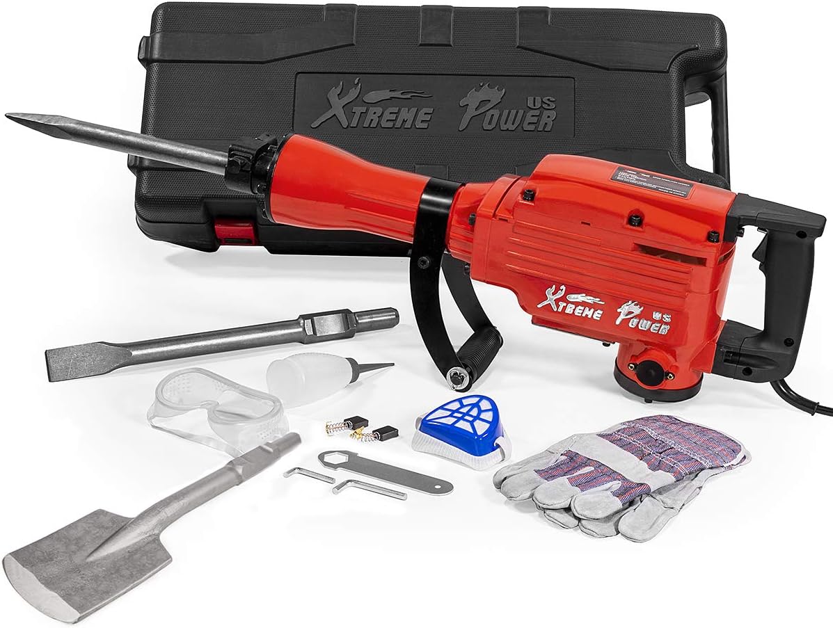 2200-Watt Electric Demolition Jack Hammer Concrete Breaker with Carrying Case Q260154