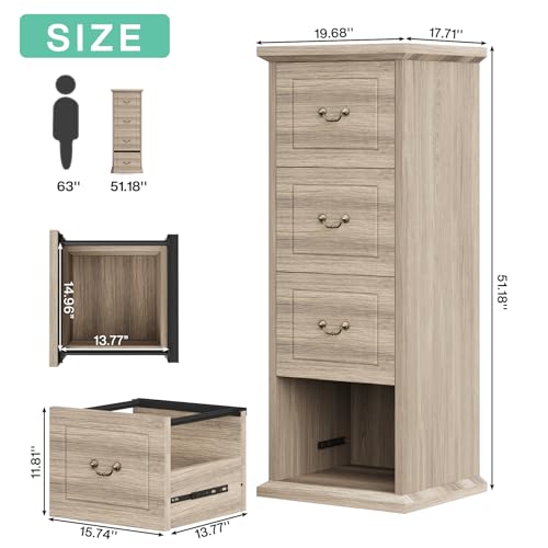 Walnut 4-Drawer Vertical File Cabinet B24514