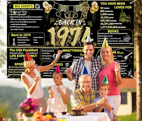 Black Gold 70th Birthday Party Banner B2174